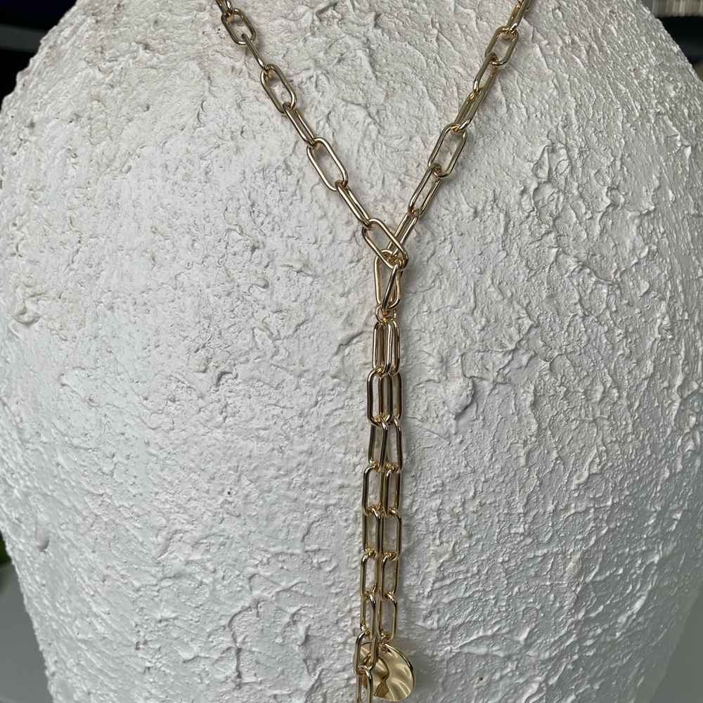 NWT Gold-Tone 18’ Paperclip Necklace
